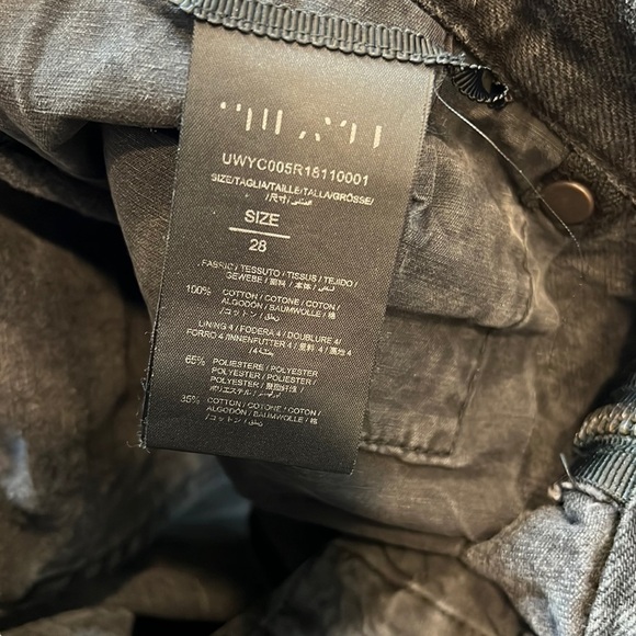 Unravel Project Black Zip Up Cotton Denim Shorts Size 28/4 - Picture 9 of 11
